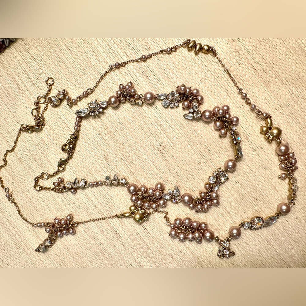 Set of 2 J.Crew Rhinestone/Costume Pearl Necklaces
